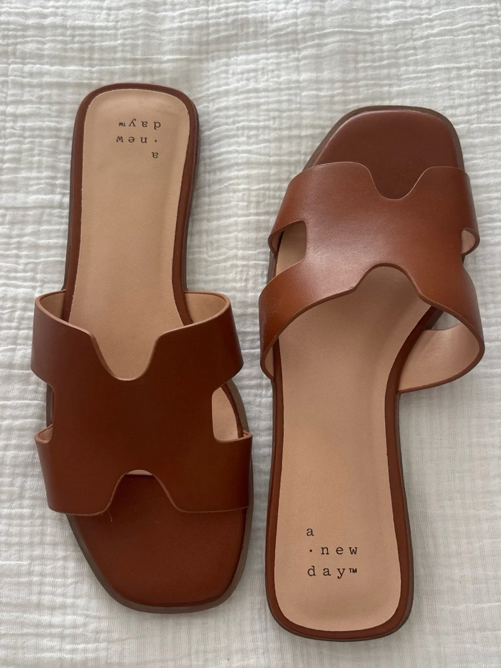 a new day Tan Slide Sandals for Women